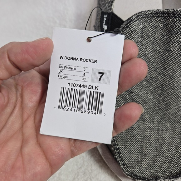 Sanuk Womens Size 7 Donna Rocker Slip On Shoes 1107449 Black Hemp Walking - Picture 16 of 16